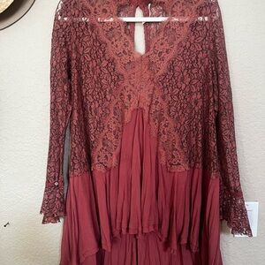 Free People Tell Tale Flat Lace Dress